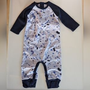 Monica + Andy Little Slugger Baby Romper with Abstract Pattern New without Tags